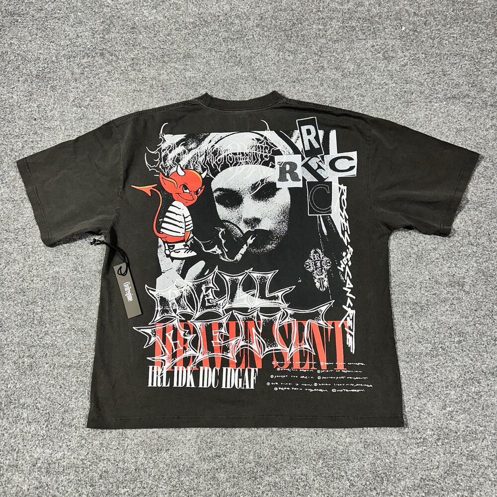 Civil Regime Stay Offended 199X Oversized Tee Large Vintage Ashes Gym Casual NEW